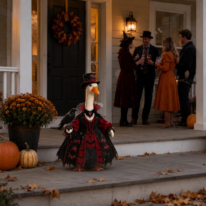 Halloween Vampire Porch Goose Costume Set