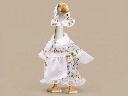 Cute Strawberry Porch Goose Outfit | Pink Goose Dress with Matching Hat