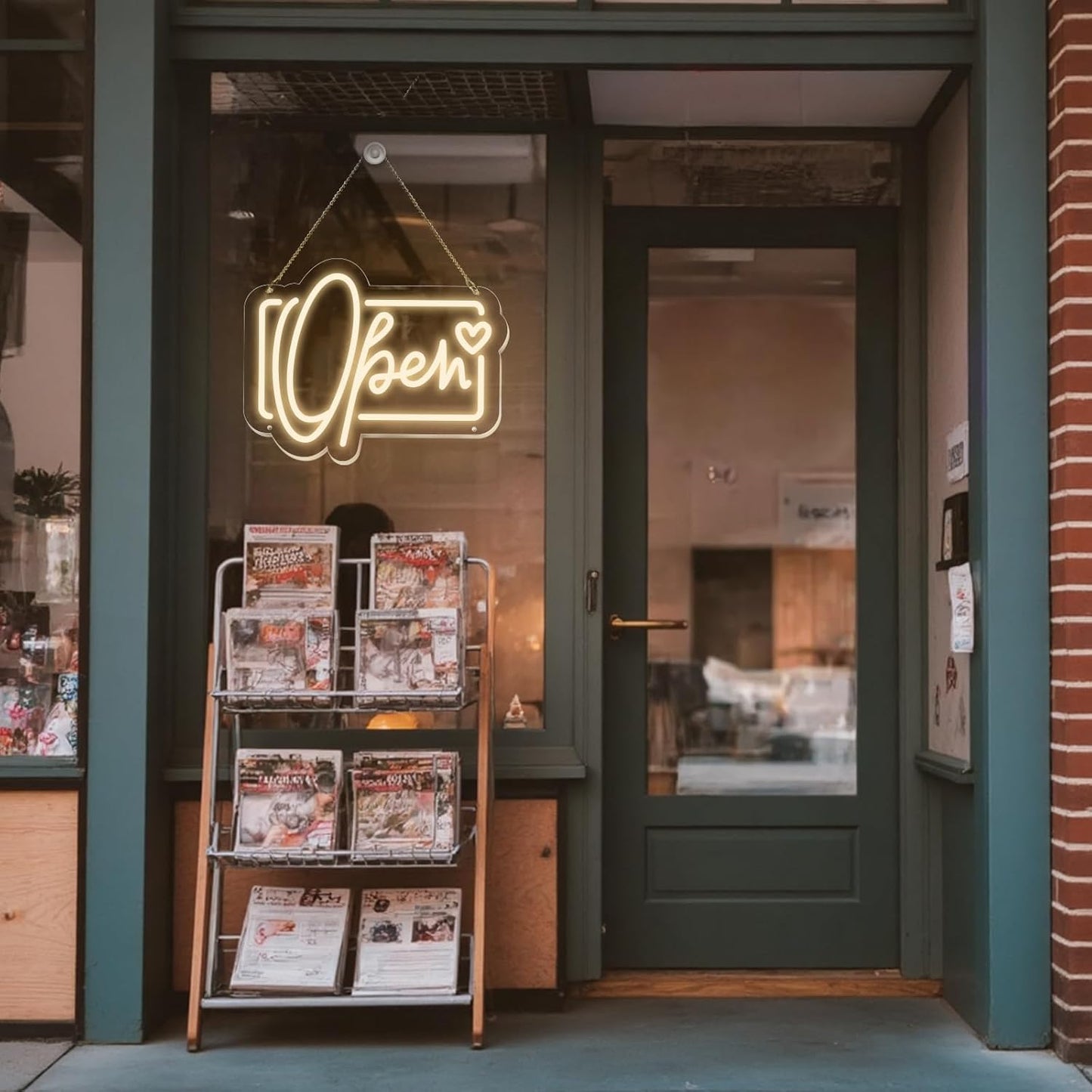 Dimmable "Open" LED Neon Sign: High-Visibility Decor for Small Businesses & Shops