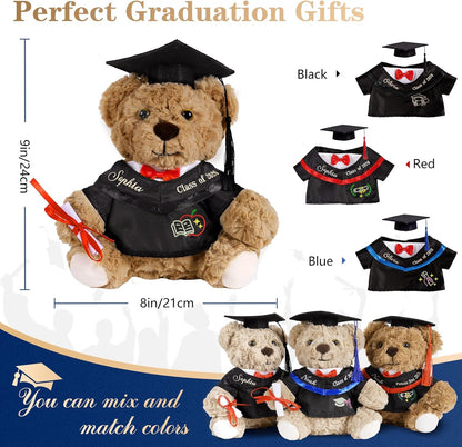 Personalized Class of 2026 Graduation Teddy Bear - Custom Hand-Embroidered Keepsake Gift