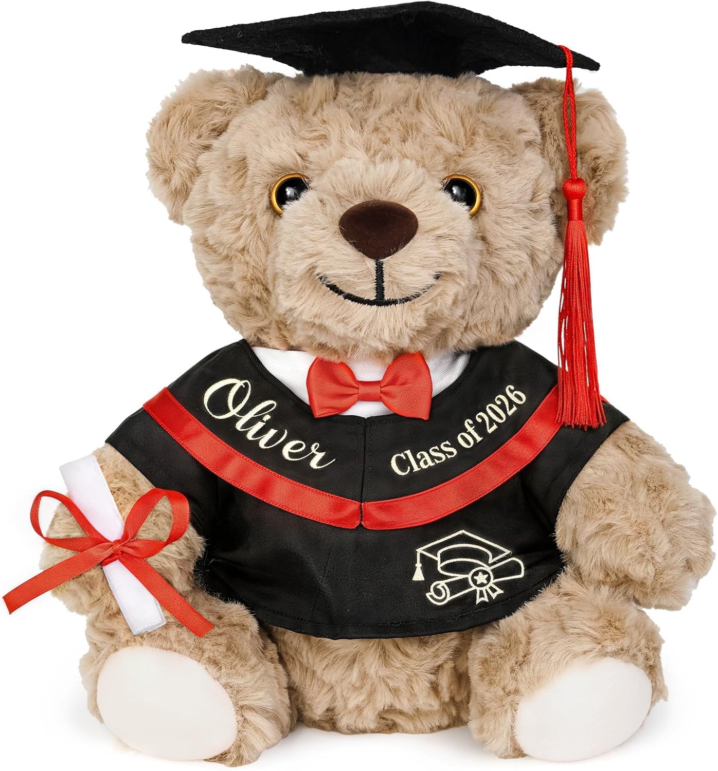 Personalized Class of 2026 Graduation Teddy Bear - Custom Hand-Embroidered Keepsake Gift