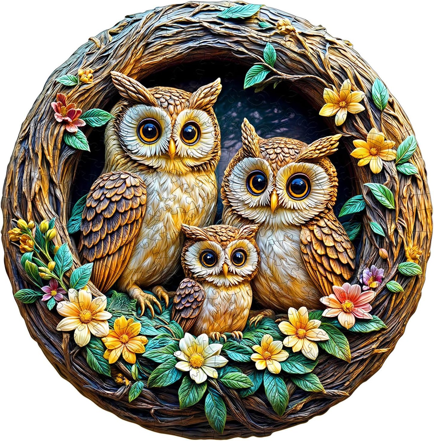 Eternal Owls Premium Wooden Puzzle