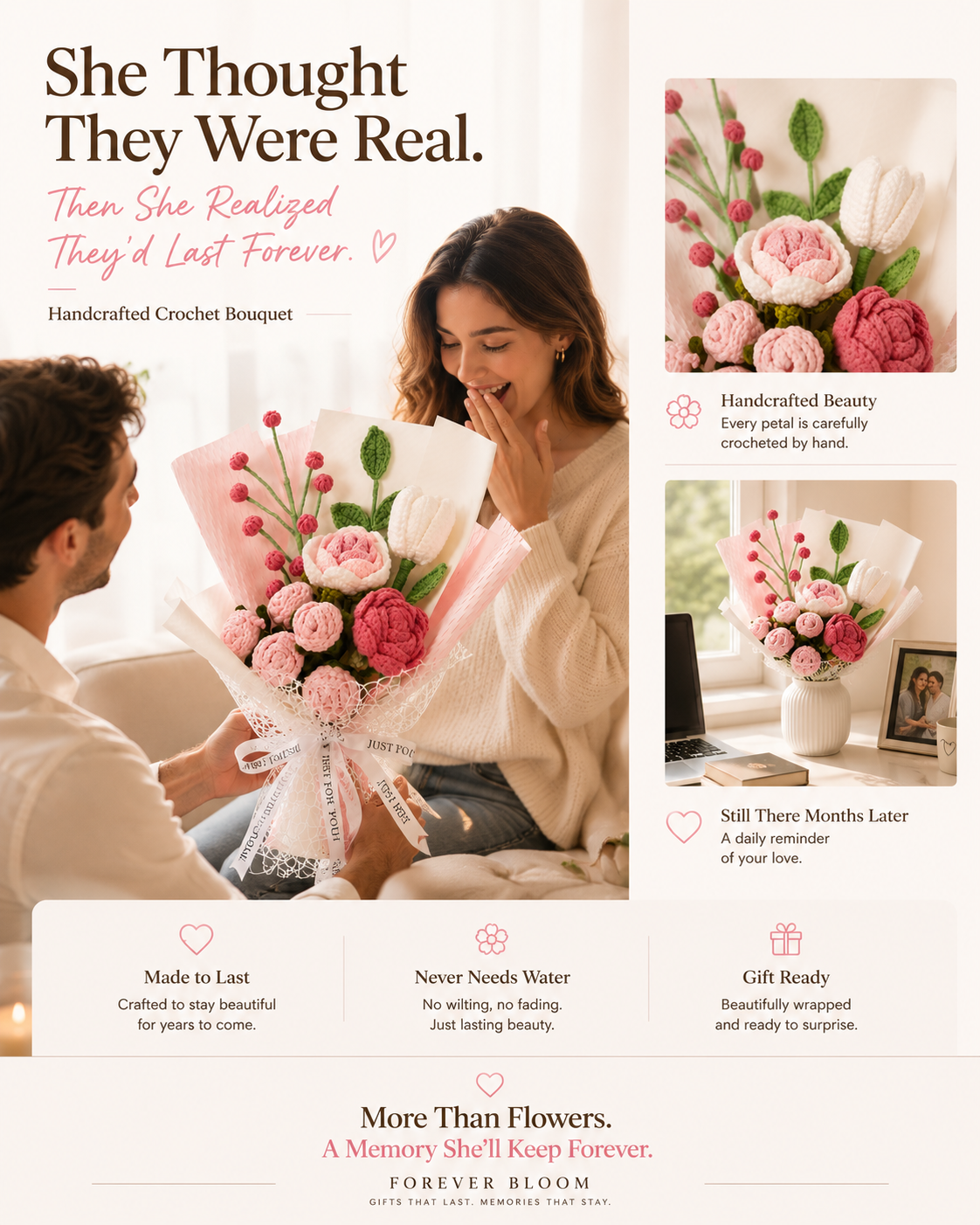 Forever Bloom Giftmaga™ Handmade Gift Bouquet