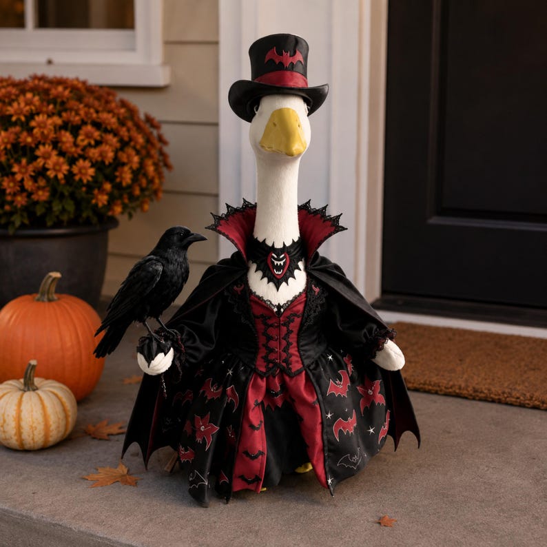 Halloween Vampire Porch Goose Costume Set
