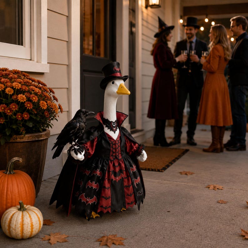 Halloween Vampire Porch Goose Costume Set