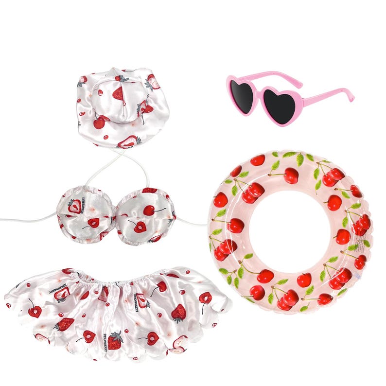Summer Vacation 5-Piece Bikini Set for 23" Porch Goose | 9 Fun Styles