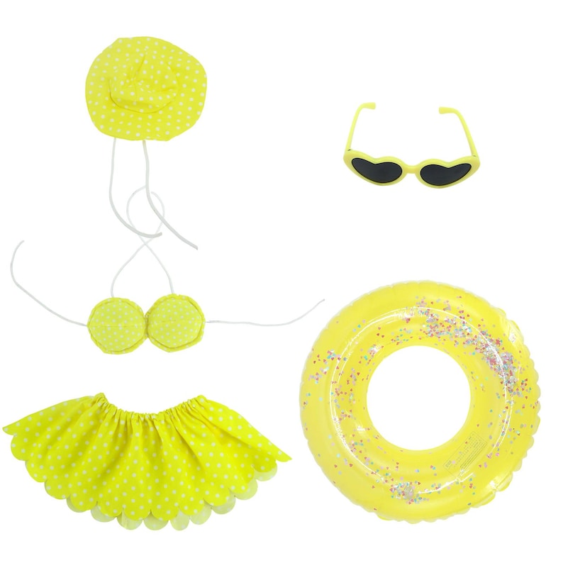 Summer Vacation 5-Piece Bikini Set for 23" Porch Goose | 9 Fun Styles