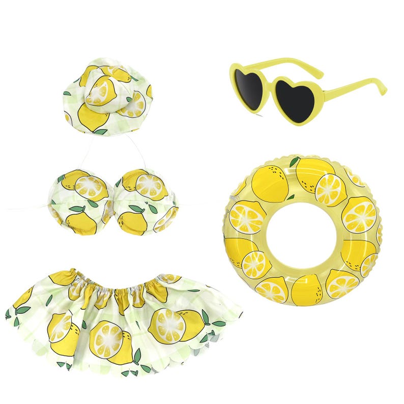 Summer Vacation 5-Piece Bikini Set for 23" Porch Goose | 9 Fun Styles