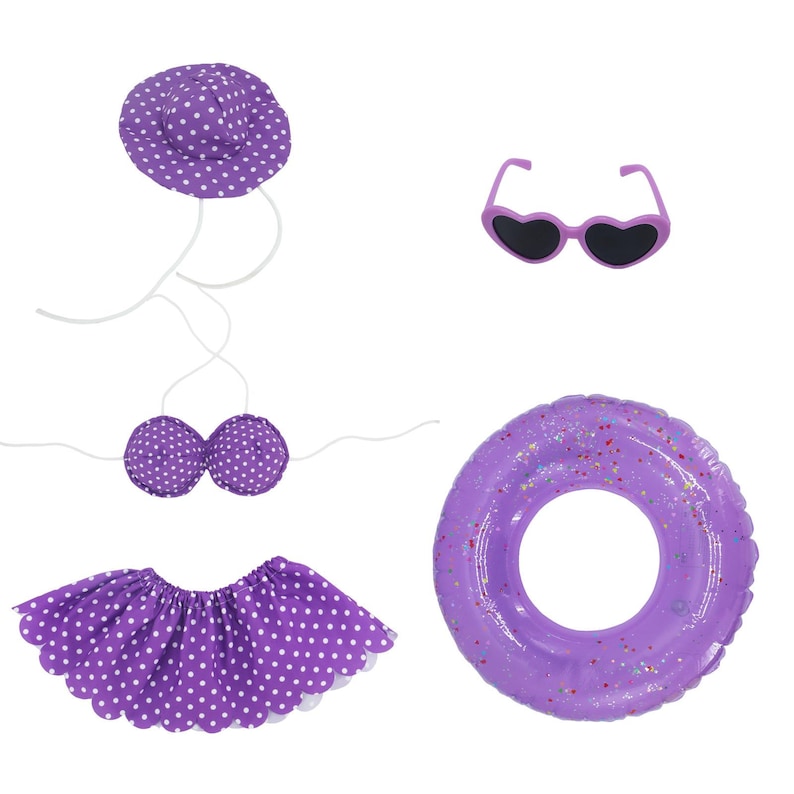 Summer Vacation 5-Piece Bikini Set for 23" Porch Goose | 9 Fun Styles