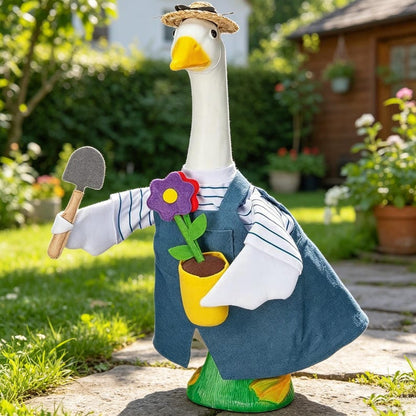 Gardener’s Delight Outfit for 23" Porch Goose | Whimsical Garden & Patio Decor