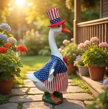 The Star-Spangled Patriot: Uncle Sam Outfit for 23" Porch Goose & Garden Statues