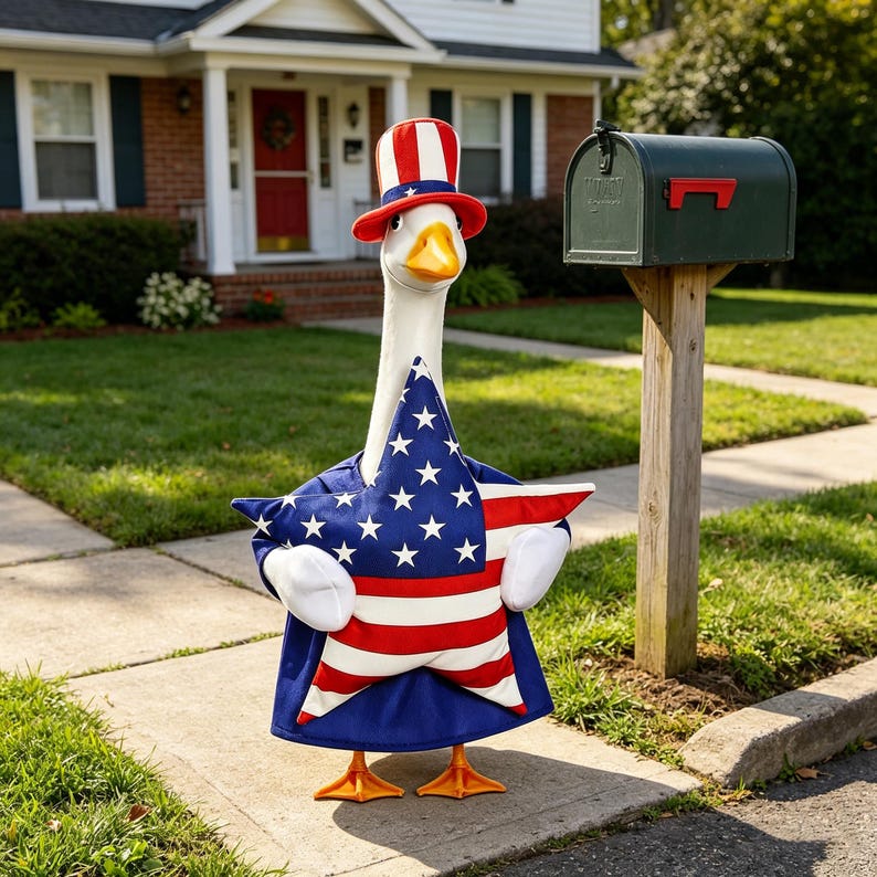 USA 250th Anniversary Edition: "Star-Bright" Patriotic Outfit for 23" Porch Goose