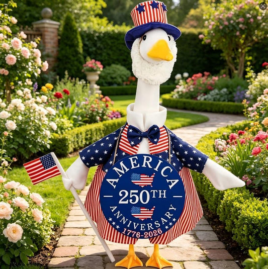 USA 250th Anniversary Commemorative Outfit | Patriotic Porch Goose Ensemble