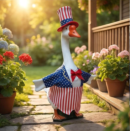 The Star-Spangled Patriot: Uncle Sam Outfit for 23" Porch Goose & Garden Statues
